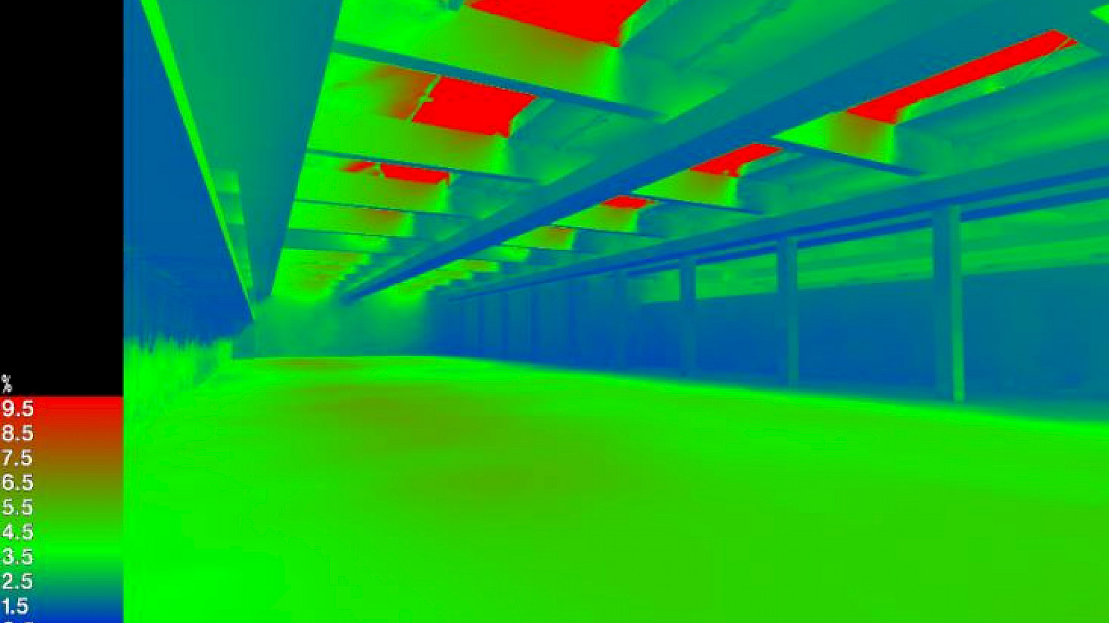 Belichtungssimulation Produktionshalle © Stahl + Weiß