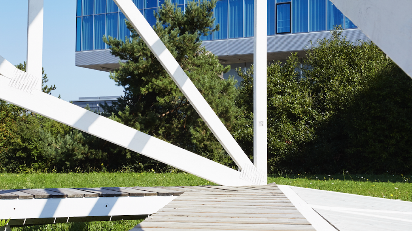 CircÛbi Pavilion with Reused Materials from the Huber Pavilions © Giulia Marthaler, CEA lab