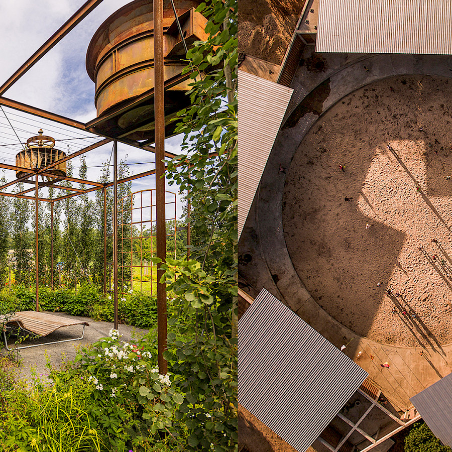 Bild links | Wangen Landesgartenschau © lohrer.hochrein landschaftsarchitekten und stadtplaner GmbH | Bild rechts |  Lanka Learning Center feat. collective © HOSOYA SCHAEFER ARCHITECTS AG